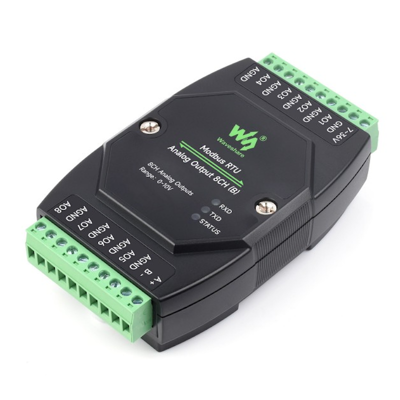 Waveshare Modbus RTU Analog Output 8CH (B) 0-10V module